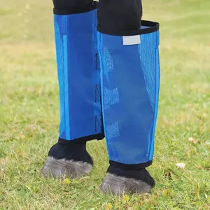 Horse Leg Wraps Mesh Horse Equestrian PVC Mesh Breathable Fly Boots Protection Horse Fly Boots