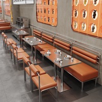 PU-Leder kabinen bestuhlung im Industries til für Restaurant-Edelstahl-Restaurant tische und-stühle Cafe Bench Furniture Sets