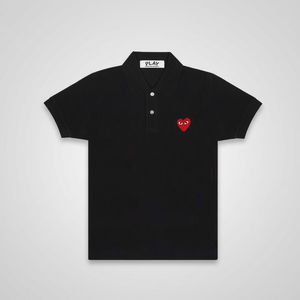   เสื้อยืดผู้ชาย Big Heart ผ้าฝ้าย 100% แขนสั้น สีดำ ปักลาย ผ้าปิเก้ ไซส์ S-2XL - Product Image 3