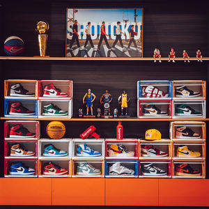 ग्रीनसाइड फोल्डेबल स्टैबर प्लास्टिक स्टोरेज जूता बॉक्स चीनी फैक्टरी पारदर्शी प्लास्टिक ओम विशाल जूता बॉक्स - Product Image 2