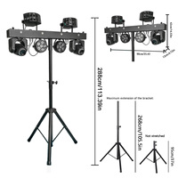 Vente directe usine : Barre de projecteurs portables à tête mobile LED RGBW, faisceau, Derby, Par, Spot, Stroboscope, effet 5-en-1, avec support pour KTV et DJ