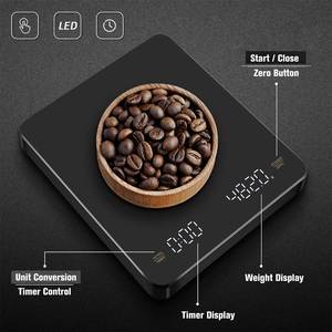 Balance à café numérique avec minuteur, outil de cuisine électronique pour la maison - Product Image 4