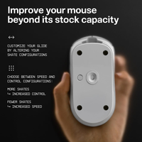 Universal Way Sports Mouse Foot Skates Mouse Feet Skates untuk Permukaan Melengkung Titik Bulat PTFE Anti Runtuh Magic Ice
