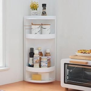 Estante <span class=keywords><strong>de</strong></span> Almacenamiento <span class=keywords><strong>Giratorio</strong></span> para Esquina <span class=keywords><strong>de</strong></span> Baño, <span class=keywords><strong>Cocina</strong></span> o Inodoro, con Marco Triangular para Colgar en la Pared - Product Image 3