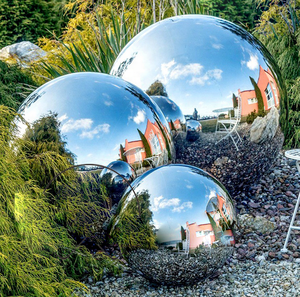 Sfera Decorativa da Giardino in Acciaio Inossidabile di Grandi Dimensioni - Product Image 4