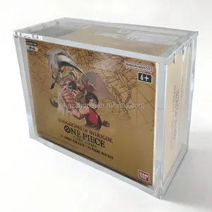 Caixa de reforço acrílica com tampa, caixa de reforço acrílica de venda quente de fábrica para TCG One Piece, caixa de reforço OP-04