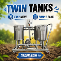 Cuve de Fermentation Isolée en Acier Inoxydable 100L pour Brasserie, Nettoyage CIP, Marque ZR BREW, Garantie 1 An, Haute Qualité