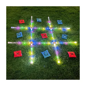 Ngoài trời xo quăng trò chơi sân cỏ trò chơi khổng lồ Tic Tac Toe trò chơi với ánh sáng phát sáng trong bóng tối cho gia đình người lớn và trẻ em