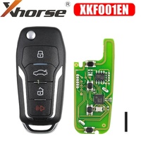 Clé à distance filaire Xhorse XKFO01EN pour Condor Flip 4 boutons Clé non mobile King Noir ABS Garantie 1 an