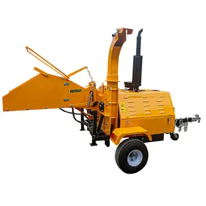 Forest Machinery Diesel self feeding 40hp wood chipping wood shredder chipper