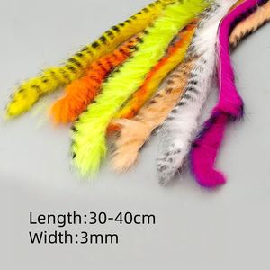 Strisce Premium SNEDA Rabbit Zonker da 3mm con Striature Naturali <span class=keywords><strong>a</strong></span> Tigre per Modelli di Streamer e Esche da <span class=keywords><strong>Pesca</strong></span> - Product Image 5