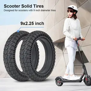 9*2.25 Inch E Scooter Solid Tires Off Road Scooter Tires Wheels For Cityneye M365 / Pro Electric Scooter Tyres Outdoor Sports