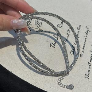 Collar de Plata de Ley S925 con Diseño de Espiga, Estilo Vintage, Collar de Clavícula en Capas con Diseño Exclusivo - Product Image 1