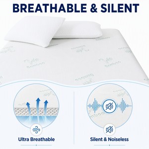 Protector de Colchón Impermeable AOSEN de Bambú con Capa de Aire 3D, Transpirable y Suave, Cubre Colchón con Bolsillos Profundos, Estilo Sábana Ajustable - Product Image 6