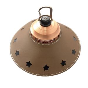 Retro <b>Star</b> Cutout Leather Lantern <b>Shade</b>, Portable Camping <b>Lamp</b> Cover for Barebones, Outdoor Camping Atmosphere Light Accessory - Product Image 2