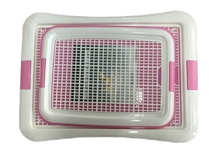 NOUVEAU <span class=keywords><strong>Toilette</strong></span> en plastique pour <span class=keywords><strong>chiot</strong></span> et chien WC d'entraînement Protection du sol Porte-coussin pour chien Entraînement intérieur Pot Trainer Tray - Product Image 2