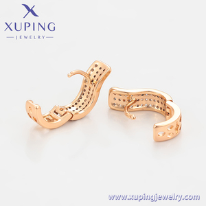 X000021080 XUPING fabbricazione all'ingrosso gioielli 18K placcato oro Huggie orecchini di cristallo alla moda Y2K orecchini festa - Product Image 6