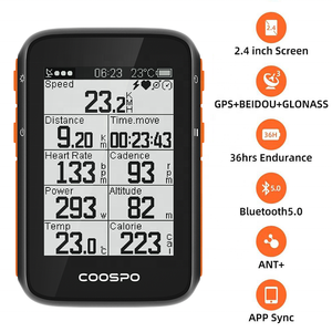 COOSPO BC200 เครื่องวัดความเร็วจักรยานไร้สาย ANT+ GPS  ใช้งานร่วมกับแอปพลิเคชันจากผู้ผลิตอื่นได้ - Product Image 2
