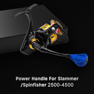 Empuñadura para carrete de pesca de 66 mm con mango azul de TPE de 35 mm para Slammer Spinfisher 2500 4500 - Product Image 2