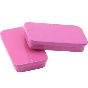 Factory Wholesale Price Sliding Metal Tin Boxes For Solid Perfume Balm Candies Jewelry Packaging