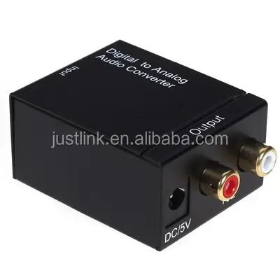 Justlink Toslink koaksiyel R/L Analog ses şifre çözücü adaptör dijital AUX çıkışı optik özelliği ile Analog ses dönüştürücü