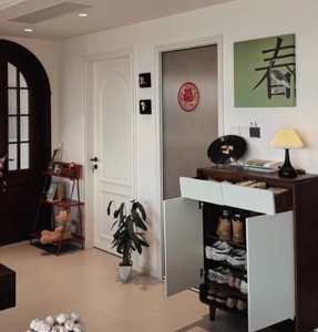 Large-capacity Solid Wood Color <strong>Shoe</strong> <strong>Cabinet</strong> for Home, Entrance <strong>Hallway</strong>, Integrated Storage <strong>Shoe</strong> Rack - Product Image 6