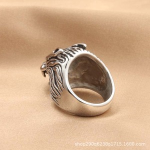 Animal Wolf <b>Head</b> Ring Stainless Steel Men's Retro Punk <b>Style</b> Jewelry Gift - Product Image 5