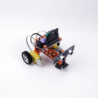 Kit Mobil Robot Edukatif yang Dapat Diprogram DIY, 2WD/4WD micro:Bit Robot mini, Papan Ekspansi Microbit V2