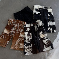 Veste en cuir à col rabattu, coupe ample et courte, entièrement zippée, à rayures noires, avec accessoires à boucles métalliques, poids lourd, personnalisable, marque privée