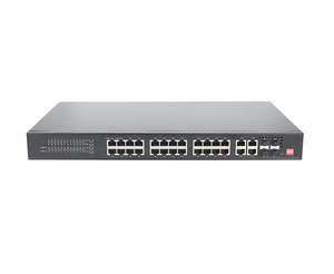 สวิตช์อีเธอร์เน็ต POE แบบจัดการง่าย 24 พอร์ต กิกะบิต รองรับการจัดการ - Product Image 1