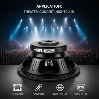 Haut-parleur passif professionnel de 12 pouces, 300 W RMS, bobine vocale de 75 mm, coque métallique de 190 mm, 8 ohms, système de divertissement de scène KTV haut de gamme