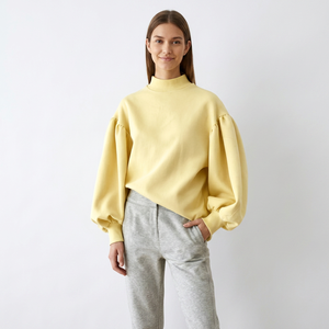 bordado de alta calidad 100 % algodón Camisetas de invierno con mangas largas Sudaderas con capucha para mujer - Product Image 1