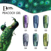 BD paon Gel vernis nouveau lancement éblouissant Gel vernis Collection boîte 6 couleurs haute Pigment caméléon sirène Gel vernis à ongles