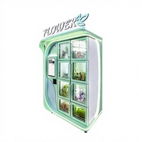 Distributeur Automatique Intelligent de Fleurs Réfrigérées OEM, Distributeur de Bouquets 24h/24, 8 Casiers, Kiosque Floral en Libre-Service