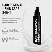 Spray dépilatoire professionnel pour hommes, action rapide 3-8 min, adapté aux peaux sensibles, utilisation corps entier, personnalisable 100ml-500ml & boîte
