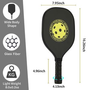 Hot-Selling Custom Professional Training Pickle ball Paddels chläger Sport Outdoor Glasfaser Kohle faser 13mm/16mm Dicke - Product Image 6