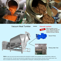 Máquina de vacío de alta capacidad de 650L-3700L para voltear carne, marinador hidráulico para carne de res, pollo y filetes, volteador de carne de aves.
