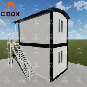 บ้านคอนเทนเนอร์ดัดแปลง C-BOX ทรงสี่เหลี่ยม ดีไซน์ทันสมัย พร้อมระเบียงและบันได สำหรับอยู่อาศัย - Product Image 4