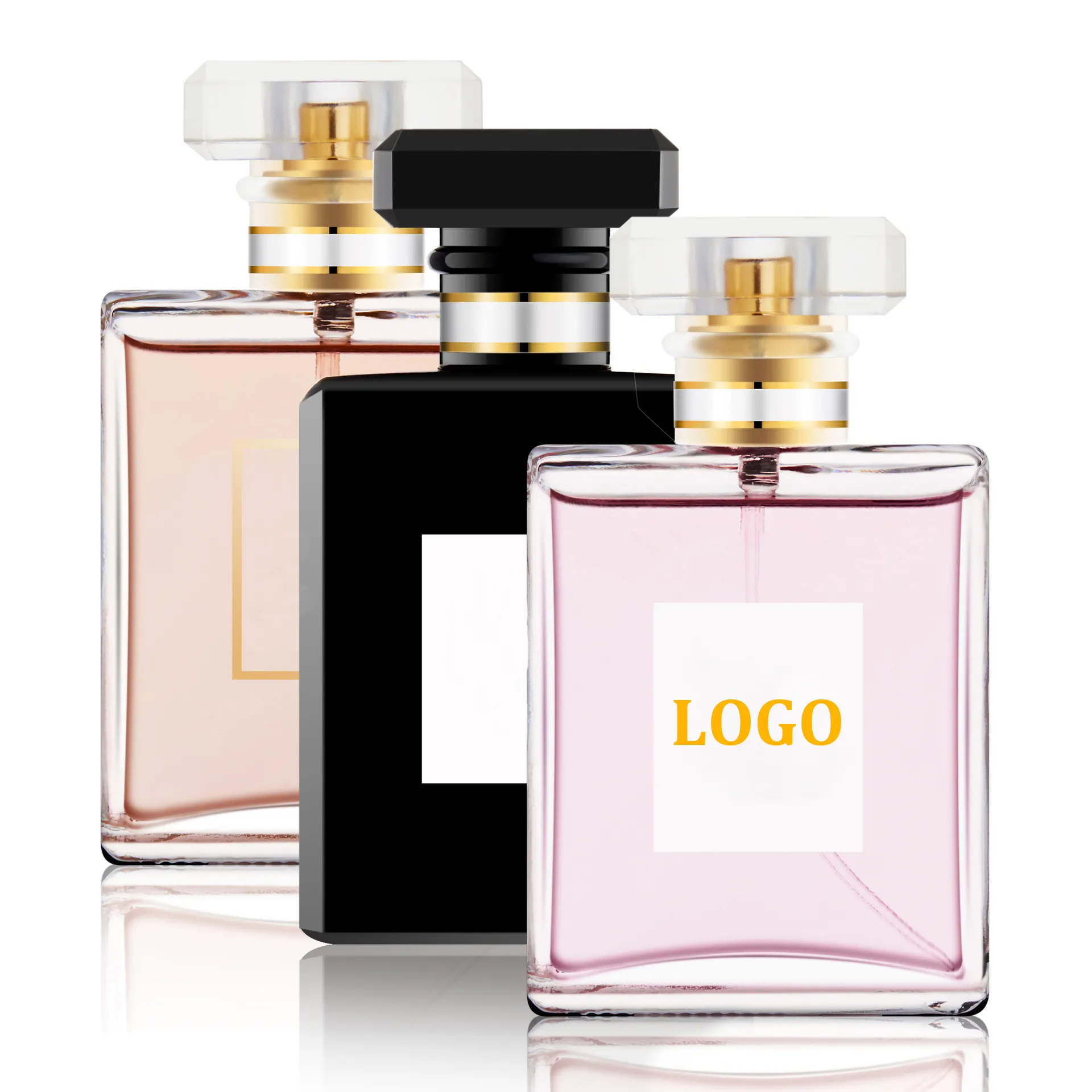 Free Sample Luxury Woman 30ml 50ml 100ml Square Spray Glass Perfume Bottle 50ml Wholesale perfume bottles