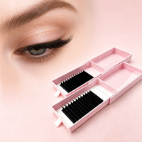 Faux cils en vison synthétique à rangs serrés pour maquillage de mariée et de fête, faits à la main, réutilisables, volume intense