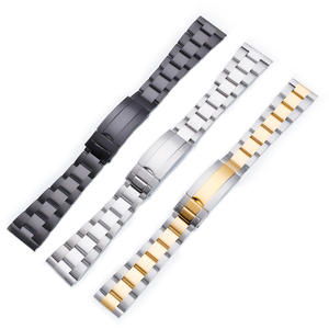 <span class=keywords><strong>Bracelet</strong></span> de montre en acier inoxydable argenté noir de luxe 20*16mm 22*16mm, maillons à vis, extrémité plate, compatible avec les montres RLX <span class=keywords><strong>SKX</strong></span> - Product Image 6