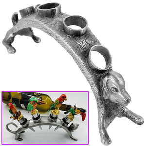 Usine Antique Argent Chien Conception 4 trous Bouchons <span class=keywords><strong>De</strong></span> <span class=keywords><strong>Vin</strong></span> Stand <span class=keywords><strong>Bouchon</strong></span> <span class=keywords><strong>De</strong></span> Bouteille Bouquet Alliage Chat <span class=keywords><strong>Porte</strong></span>-<span class=keywords><strong>Bouchon</strong></span> <span class=keywords><strong>De</strong></span> Bouteille <span class=keywords><strong>De</strong></span> <span class=keywords><strong>Vin</strong></span> - Product Image 1