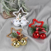 Ornement cloche étoile de Noël, décoration DIY pour sapin de Noël, accessoire de présentation cloche à nœud