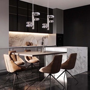 <span class=keywords><strong>2025</strong></span> hiện đại LED ánh sáng hữu cơ Acrylic Vòng trần nhỏ Đèn chùm - Product Image 2