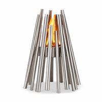 Brasero sur pied personnalisé OEM & ODM, poêle à feu véritable sur mesure avec finition personnalisée pour la décoration intérieure et extérieure des villas, foyer portable