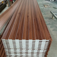 Panneaux sandwich muraux extérieurs en mousse de polyuréthane pour la rénovation de maisons, bardage composite métallique extérieur