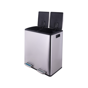 Patent Design Stainless Steel <strong>60L</strong> Dual Compartment Garbage Can Trash Can Recycle <strong>Bin</strong> - Product Image 2