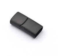Vente flash - Bracelet en cuir tressé avec fermoir magnétique en acier inoxydable, boucle de connexion magnétique pour la fabrication de bijoux