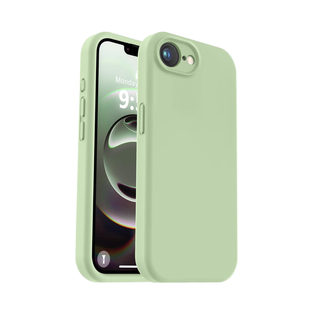 Vooii Compatible for iPhone 16e Case 6.1 Inch Matcha Liquid Silicone Soft Anti-Scratch Phone Case with Upgrade Camera Protection