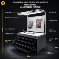 Cabine de visualisation des couleurs avec 4 tiroirs, source lumineuse LED standard ISO3664 D65 D50, cabine de correspondance des couleurs de luxe 36W